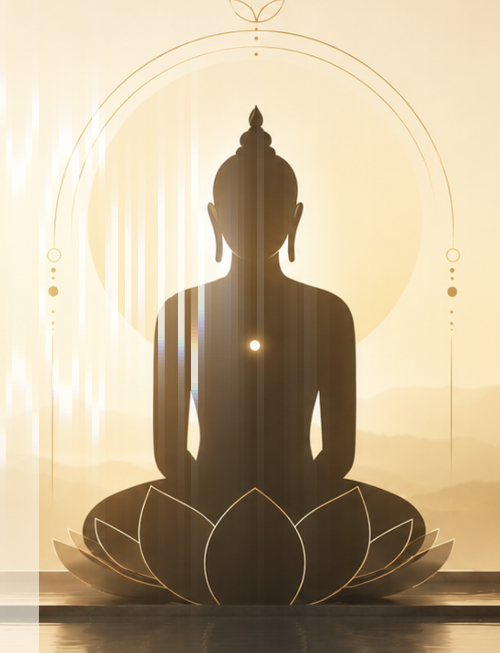 A serene white lotus mark in marble stillness